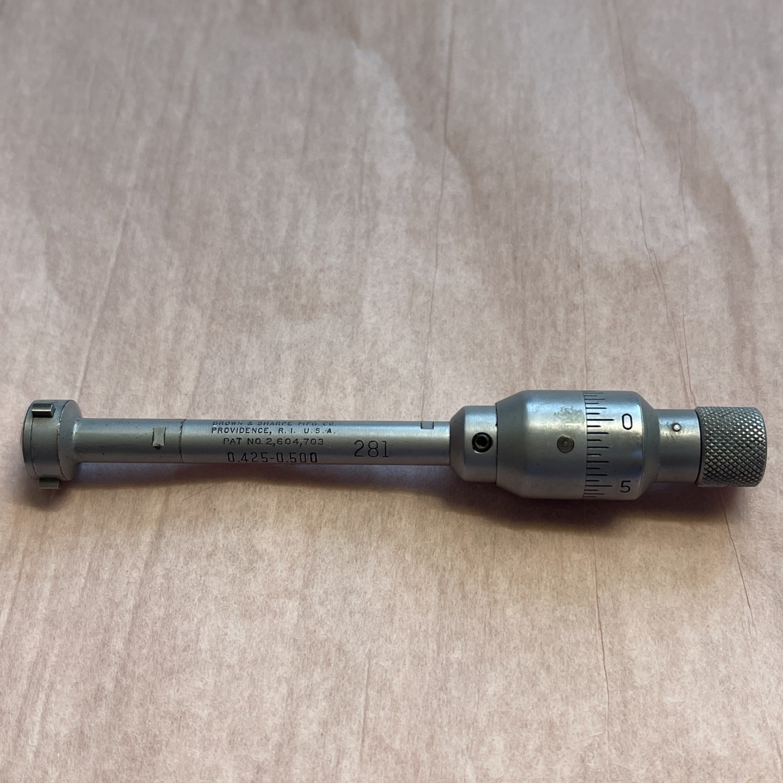 USED  Brown & Sharpe 281 Intrimik Internal Micrometer .425-.500" Range .0001"