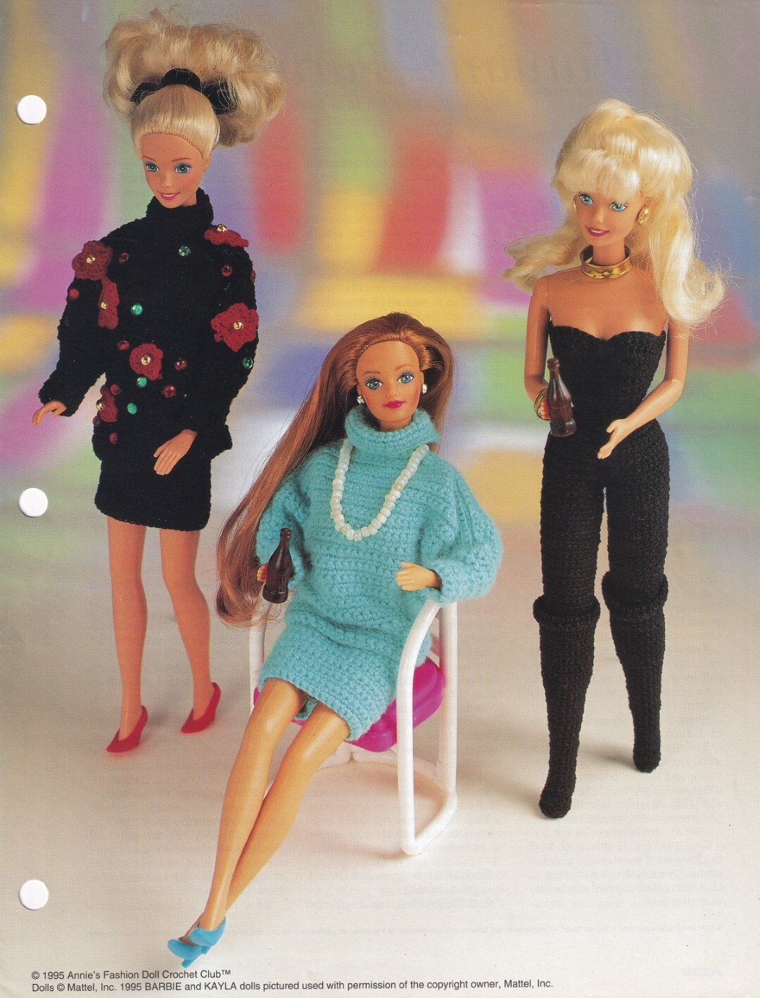 Fashion Doll Crochet Pattern FUNTIME PARTYTIME 3 Outfits Annie's Club