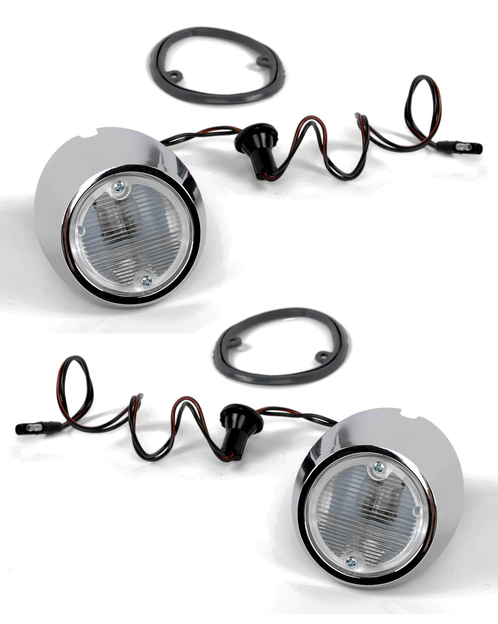NEW! 1969 - 1970 Ford Mustang Back up lamp Kit Pair Gaskets Lenses Bulbs Body