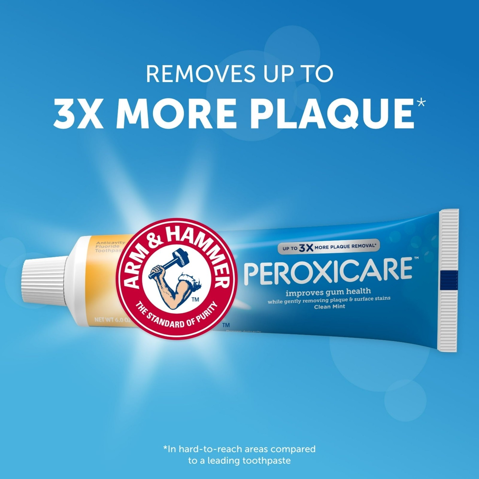 Arm & Hammer Peroxicare Tartar Control Toothpaste Clean Fresh Mint 6oz (4 Pack)
