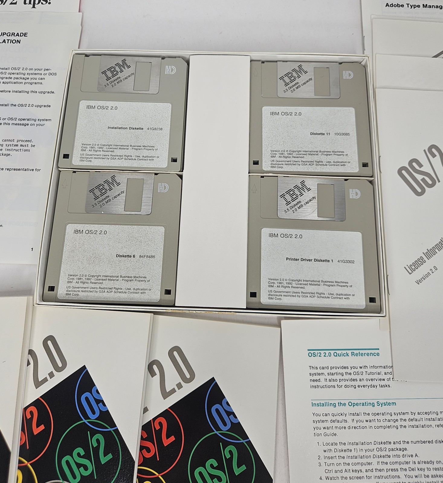 Vintage IBM OS/2 2.0 Full Version 3.5" in Original Box