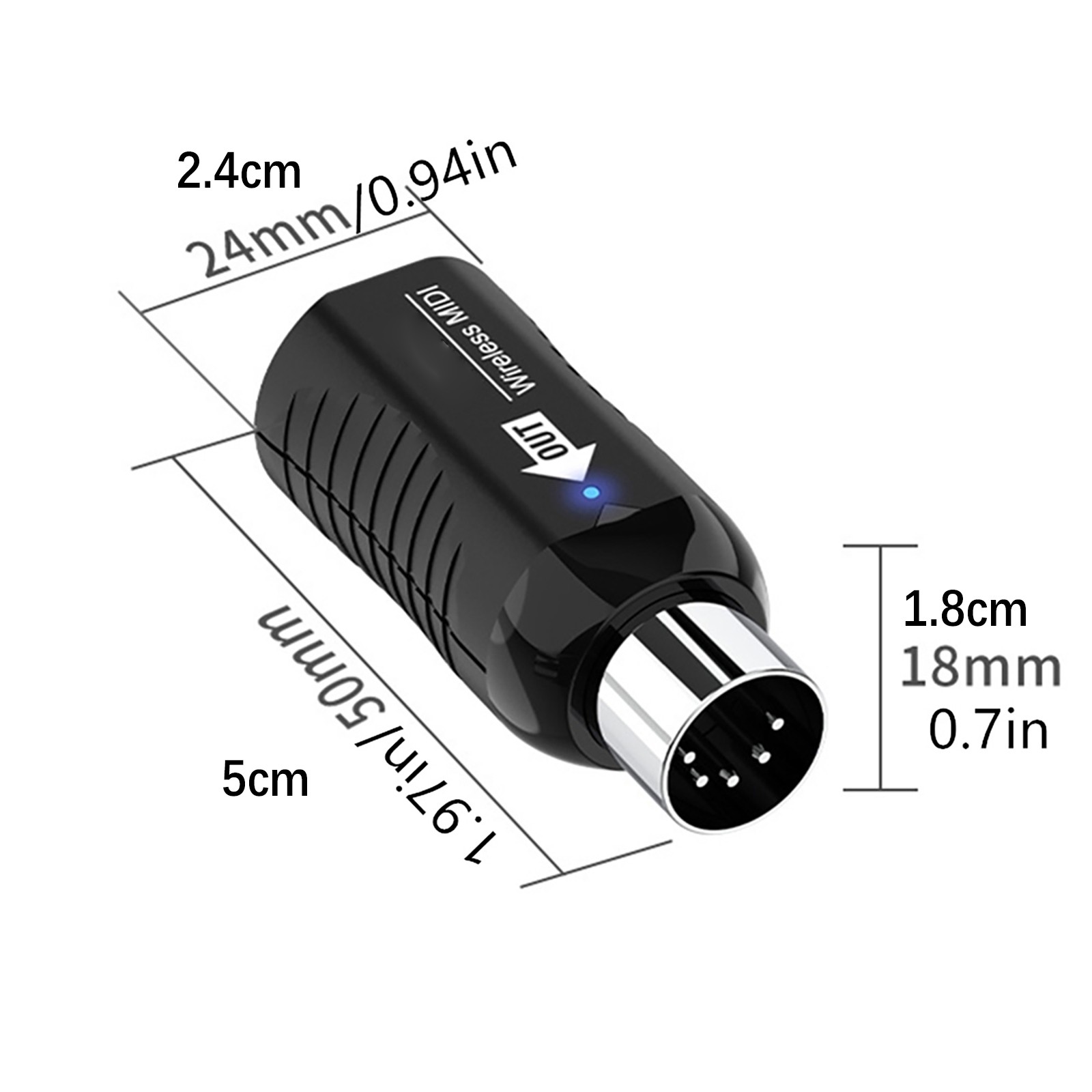 Rechargeable Wireless Midi Receiver Transmitter For Digital Piano Keyboard Part