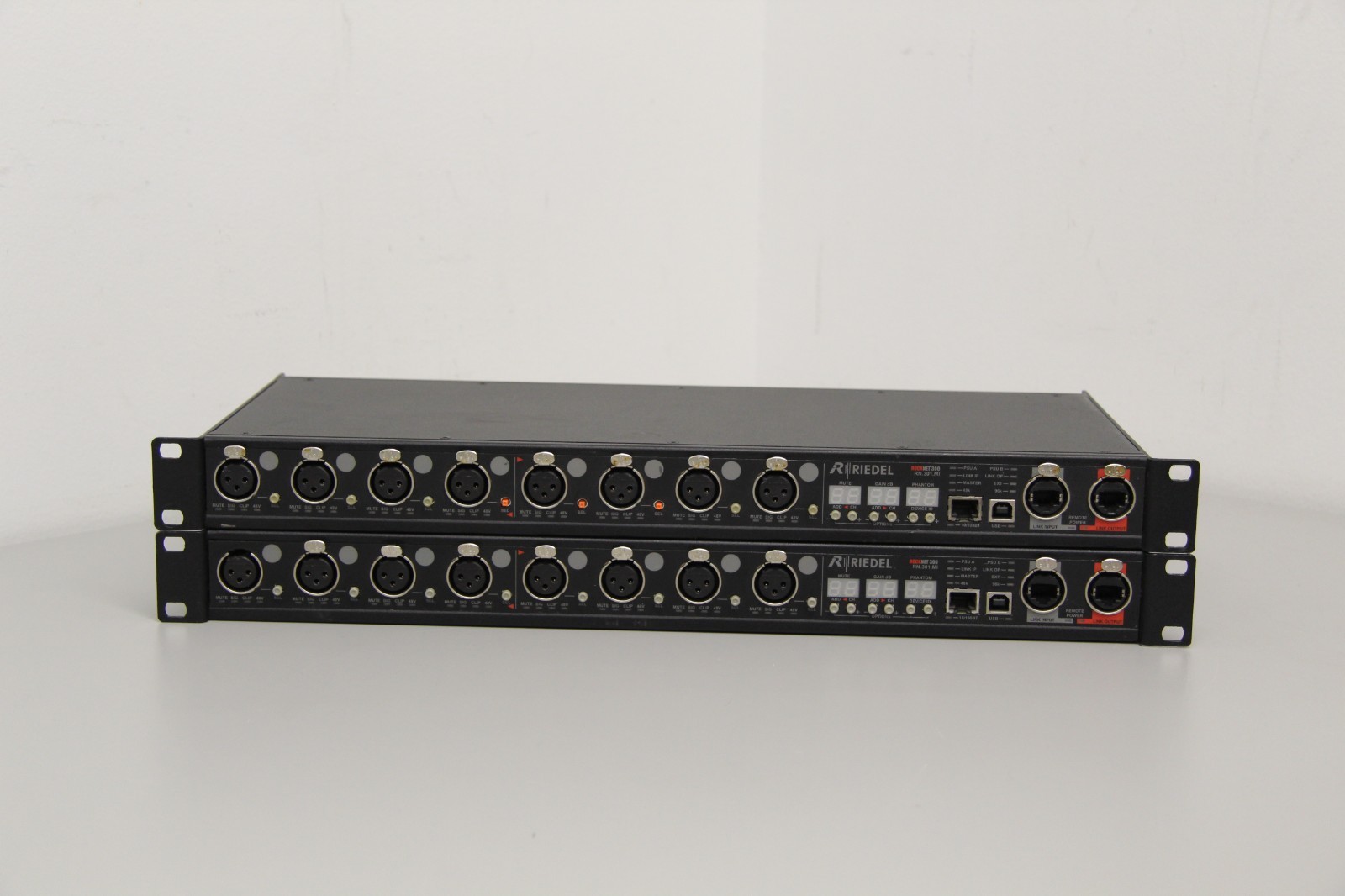 Lot Of 2 Parts Only Riedel RockNet 300 RN.30.MI Rack Mount XLR Audio Interfaces