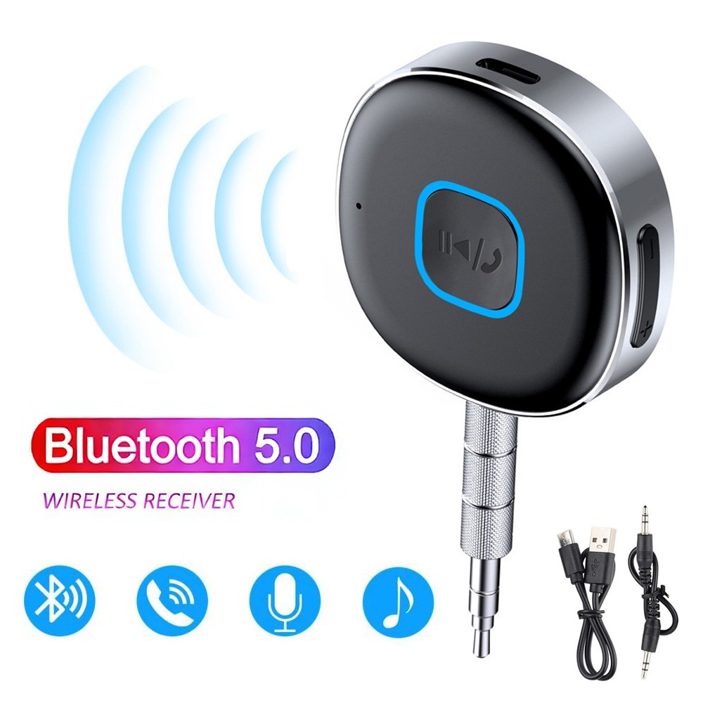 Portable 3.5mm Aux Car Adapter Bluetooth Wireless Audio Receiver Car/Home Stereo
