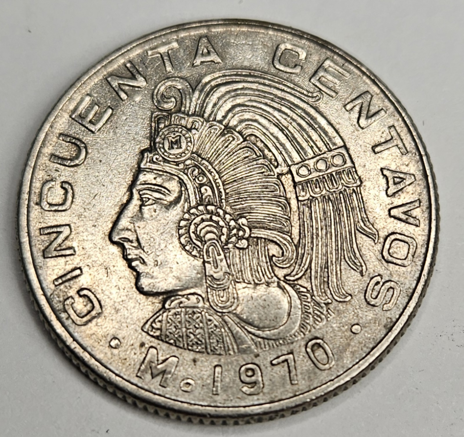 1970 Mexico Cincuenta 50 Centavos - Mexican Copper Nickel World Coin - L4
