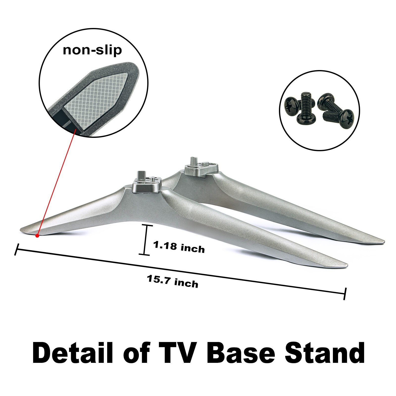 TV Base Stand Legs for Toshiba 75-inch UHD Smart TV 75C350KU - Screws Included