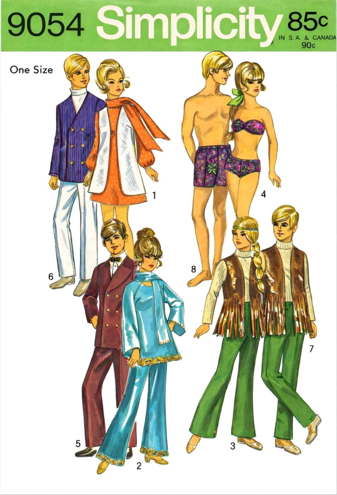 BARBIE KEN Doll Sewing Pattern Simplicity 9054 Outfits Alan Andy