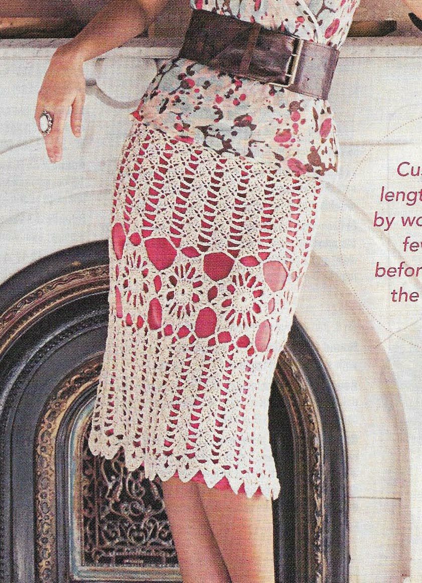 LIGHT & LACY SKIRT 7 SIZES WOMEN'S CROCHET PATTERN INSTRUCTIONS