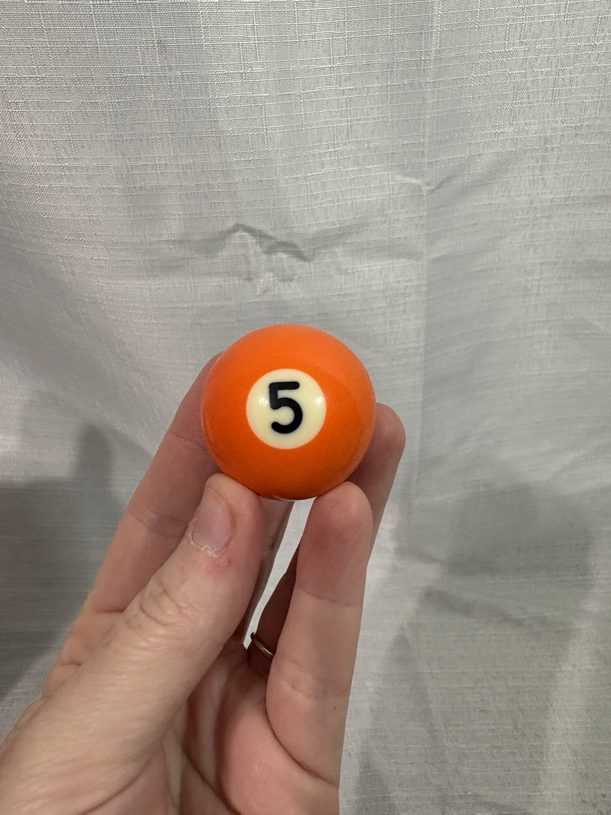 Replacement Mini Billiard Pool Ball 1.5" Ball Number #5 Solid Orange