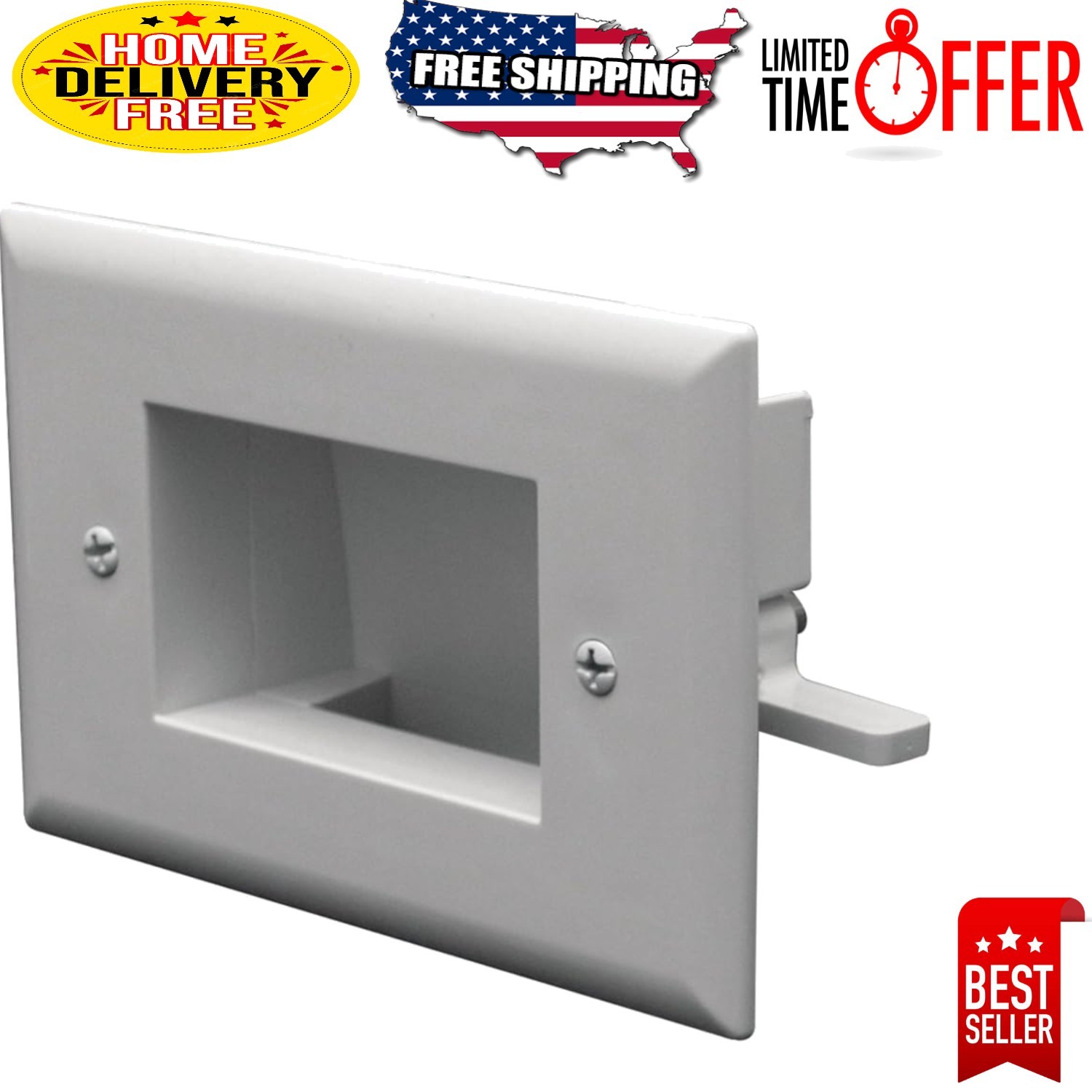 Elegant White Cable Organizer Kit for Flat Panel TVs - Easy DIY Installation
