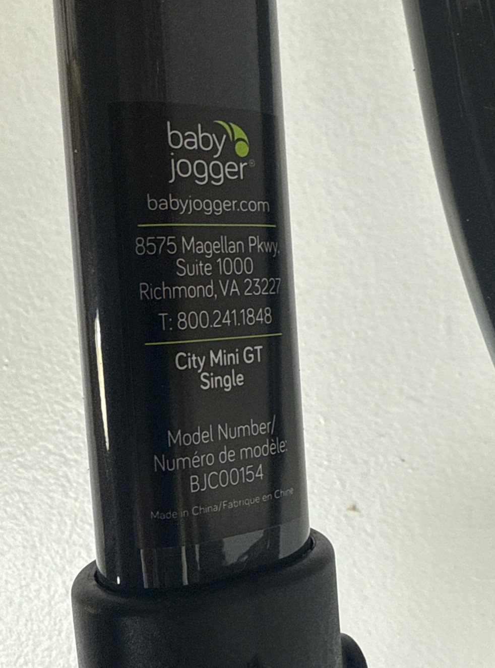 Baby Jogger City Mini GT Black - Single Seat Stroller FRAME Only
