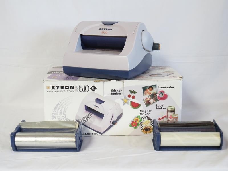 Zyron 510 Laminator, Sticker, Label Maker w 2 Cartridge Replacements