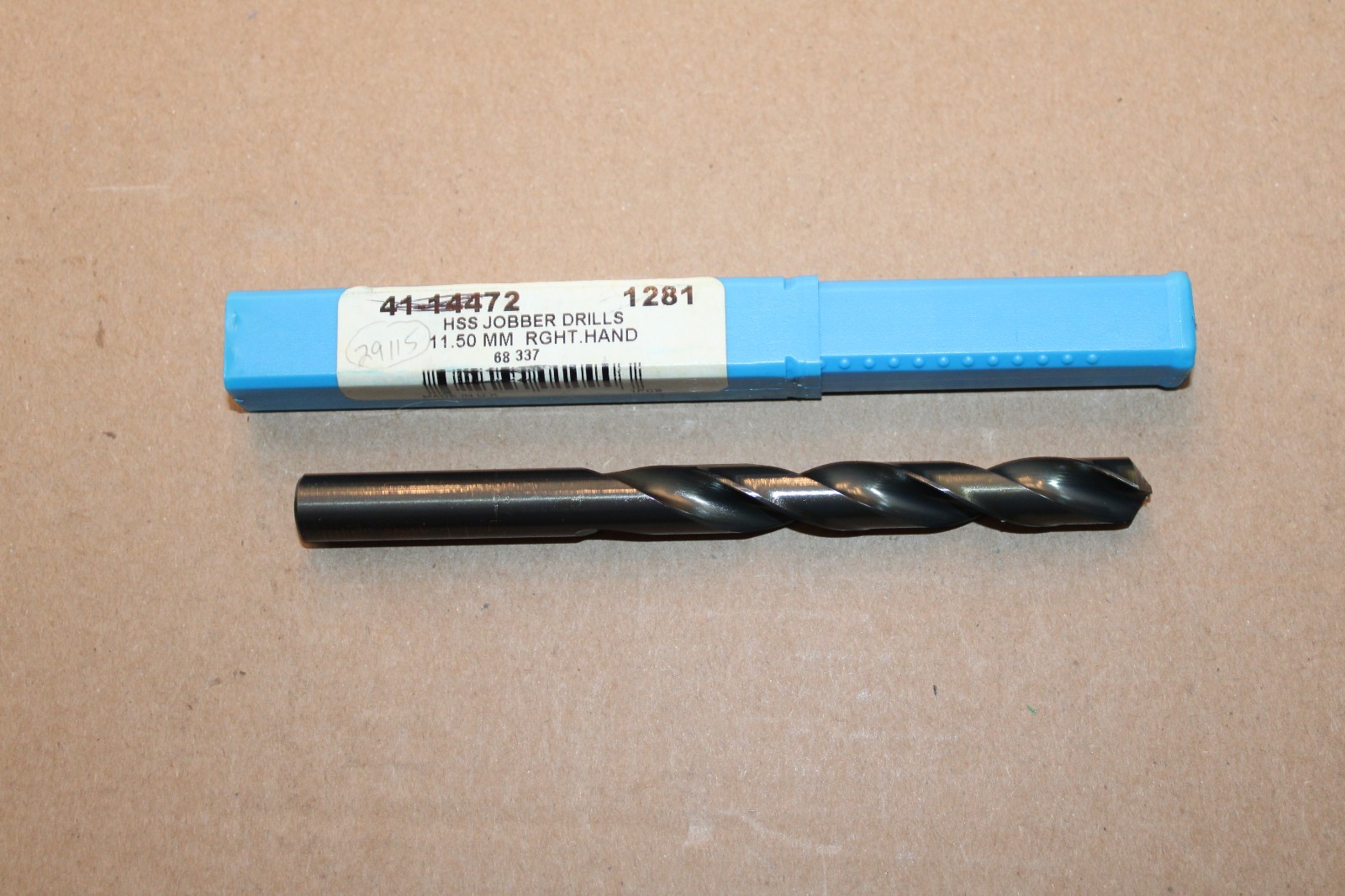 UNION BUTTERFIELD 11.50 MM RH JOBBER HSS DRILL BIT - 5 1/2" LONG - NEW