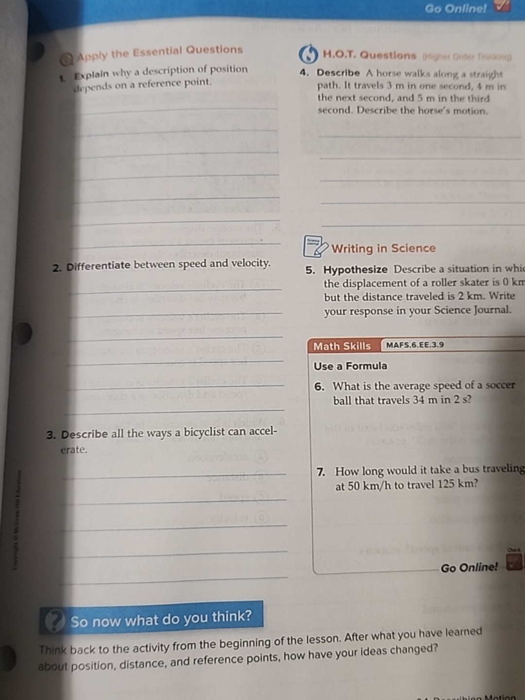 6th Grade 6 McGraw Hill Florida Science Comprehensive Course 1 Student Bundle