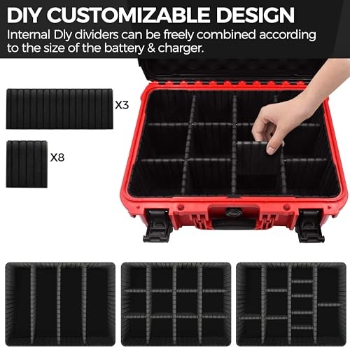 Hard Storage Box Case For Milwaukee Battery Extra Large