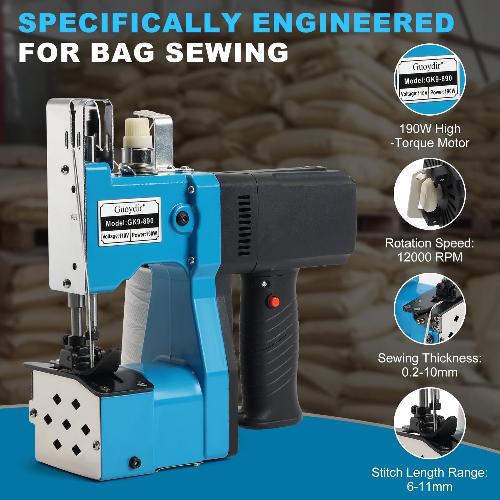 heavy-duty sewing machine, industrial sewing machine, handheld sewing machine