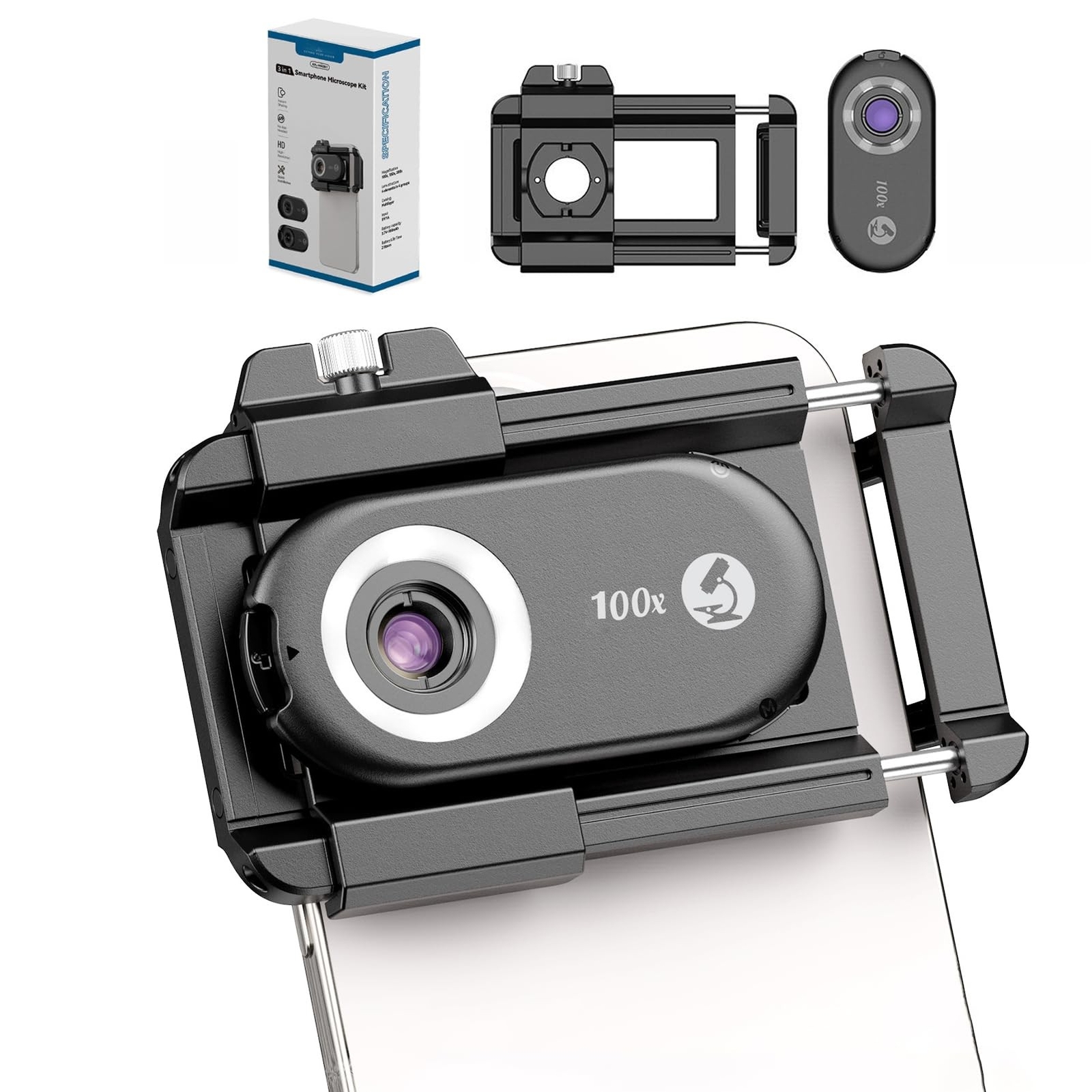 Phone Microscope Lens, Mini Pocket Digital Microscope, Nano Zoom 100-200x for...