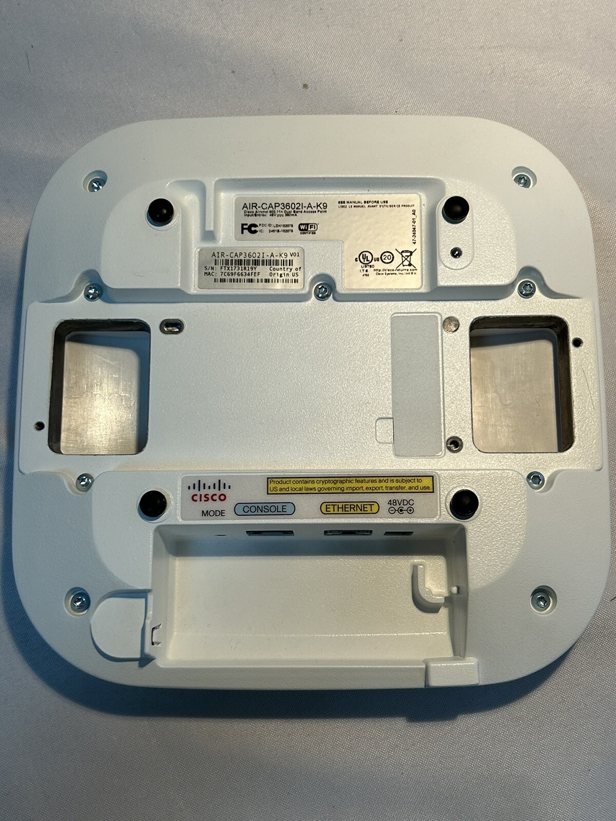 Cisco AIR-CAP3602I-A-K9 450Mbps Wireless Access Point