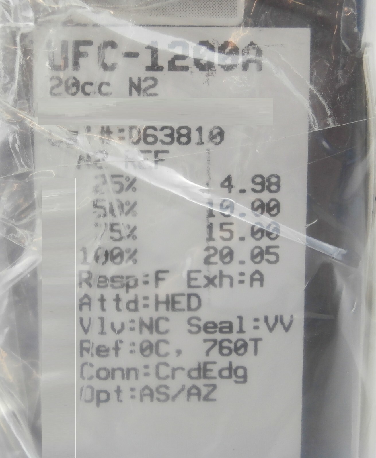 UNIT Instruments UFC-1200A Mass Flow Controller MFC 20cc N2 New Surplus
