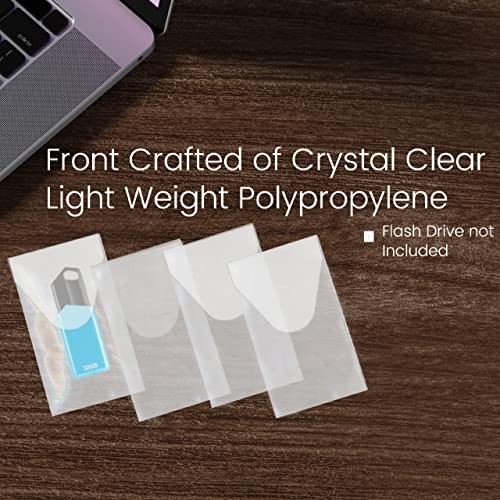 Professional USB Drive Adhesive Pockets | Transparent Self-Adhesive Storage