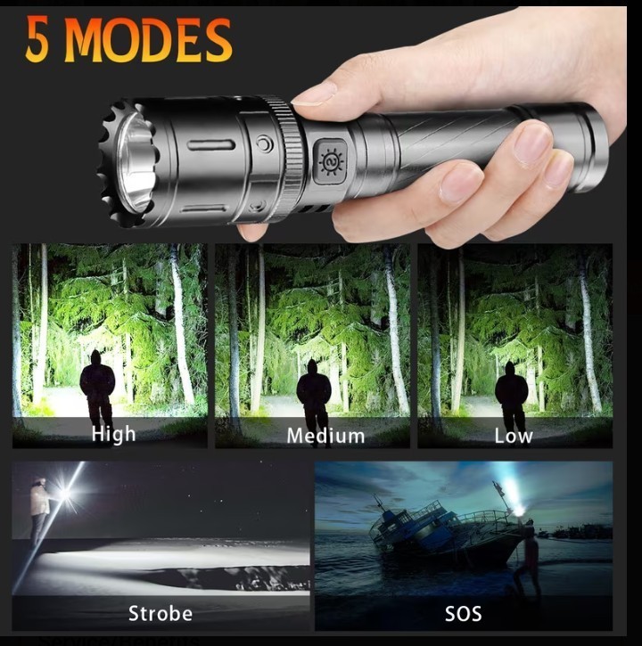 Tactical Rifle Light - Bright Rechargeable And Easy To Mount - Tail Switch Inclu