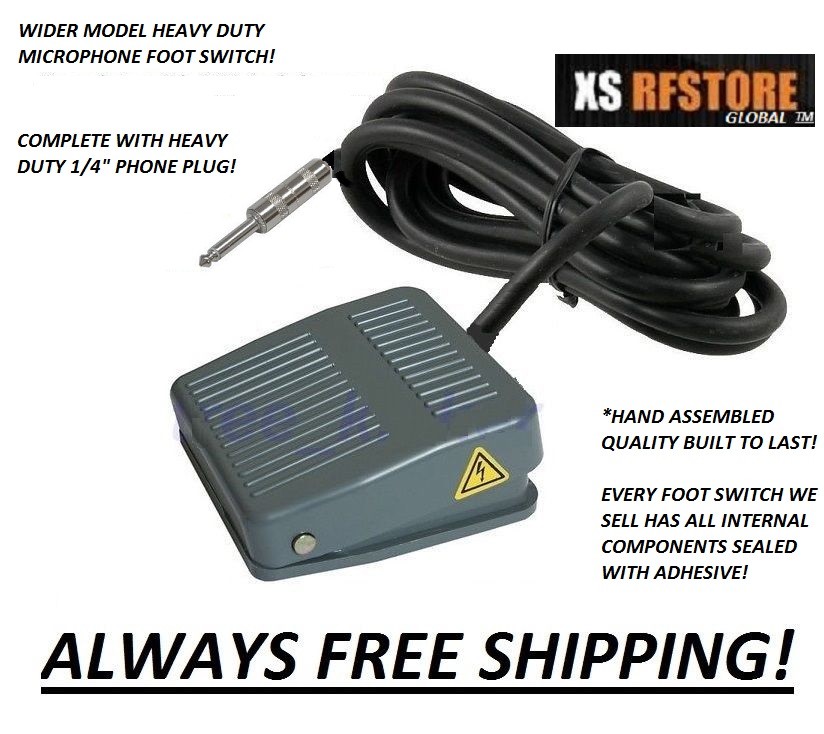 MICROPHONE FOOT SWITCH Heavy Duty. Wider/Economical. *FREE SHIPPING!