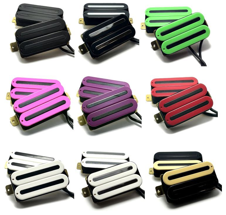 Dragonfire POWER RAILS Humbucker Pickups, Choice of Bridge Neck or HH Set Colors