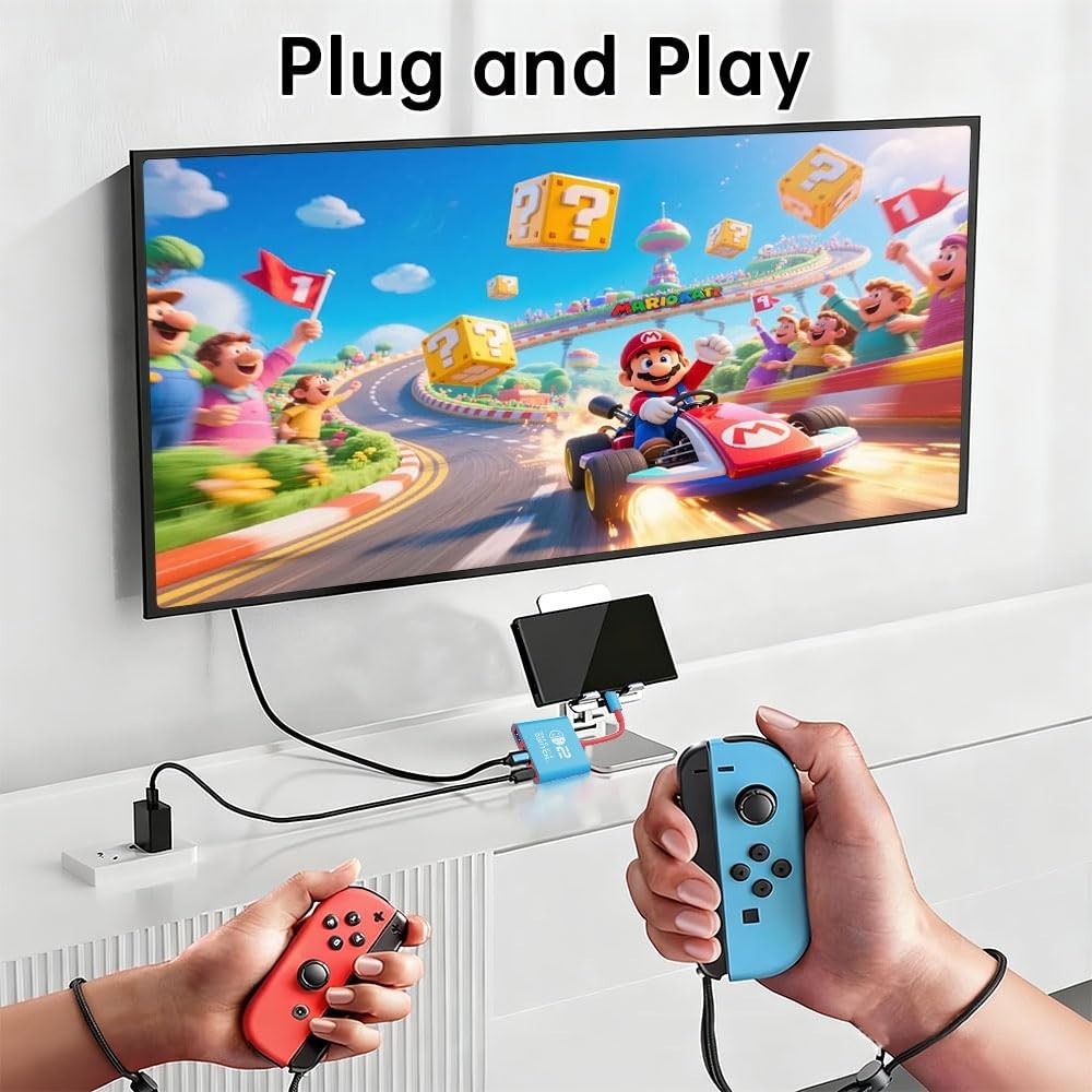 Travel-Friendly 4K TV Adapter for Nintendo Switch 2 & Steam Deck - HDMI Support
