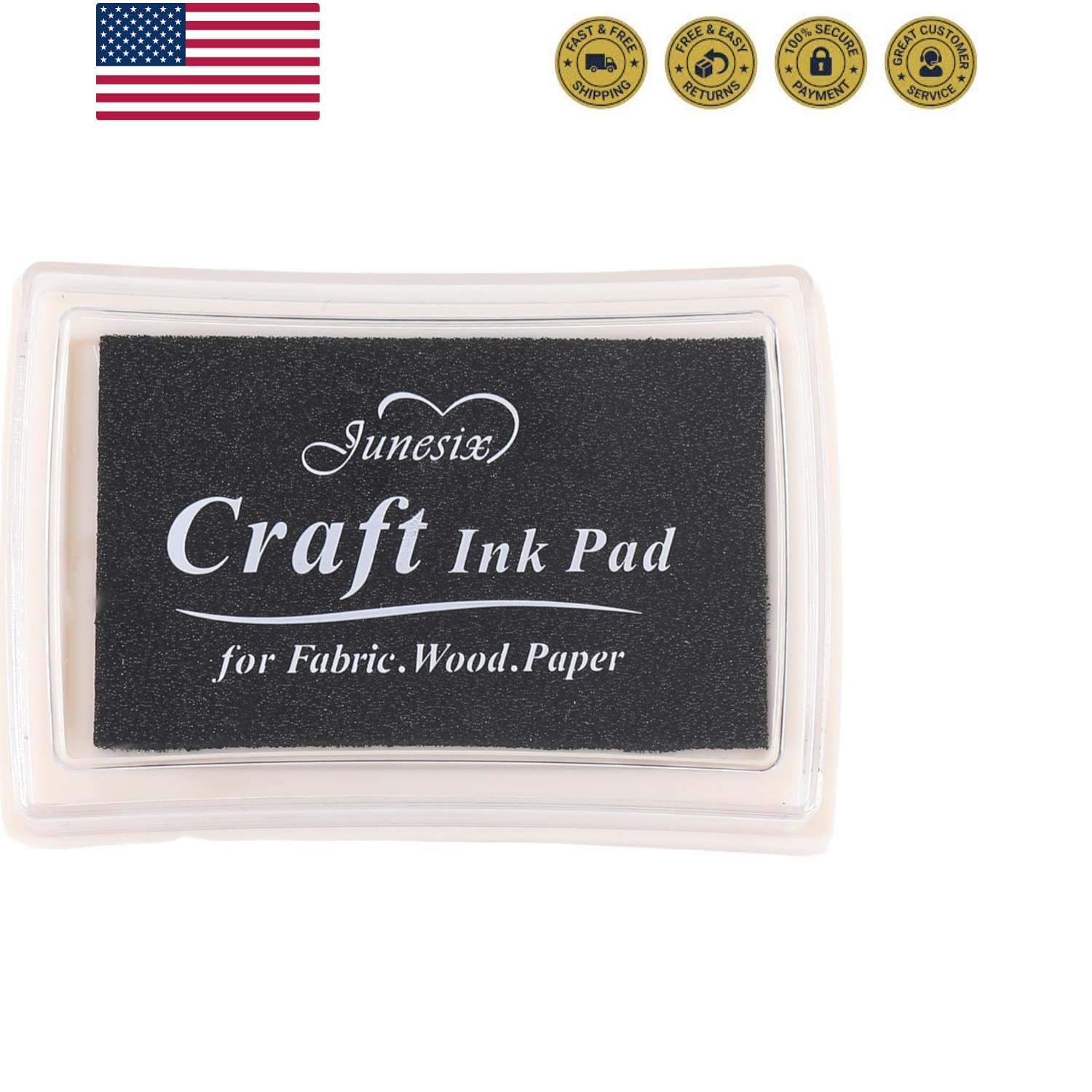 Craft Stamp Ink Pad for Paper Wood Fabric 15 Colors Available for Rubber Stam...