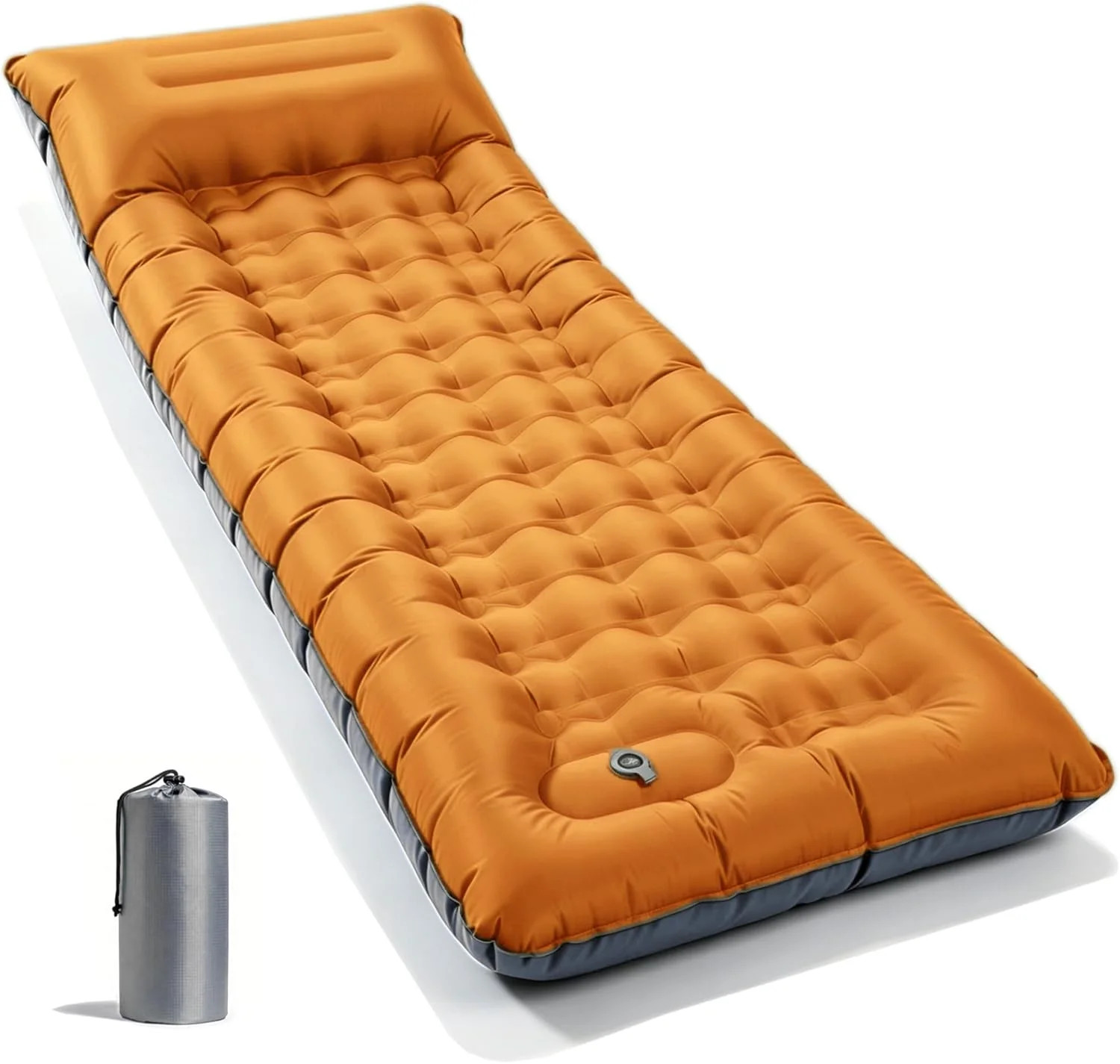 Camping Sleeping Pad, Extra Thick 6 Inch Camping Mat with Built-in Pillow & Foot