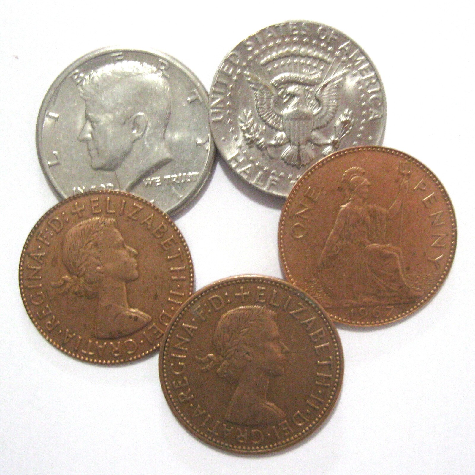 Hopping Halves Sun & Moon Half Dollar English Penny  Coin Magic + Bonus Trick