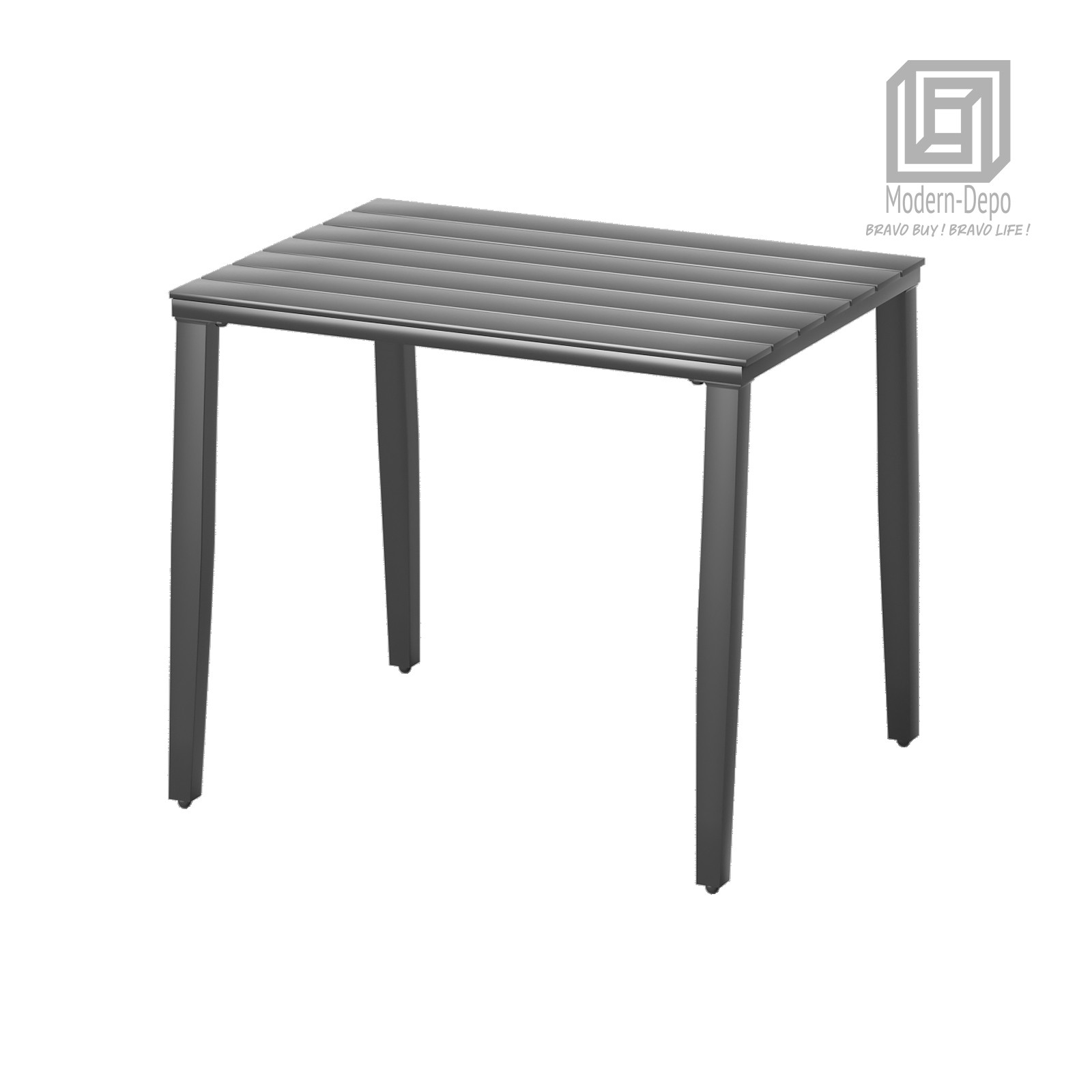 Aluminum Patio Side Table Outdoor Furniture Stylish All Weather Use for Poolside