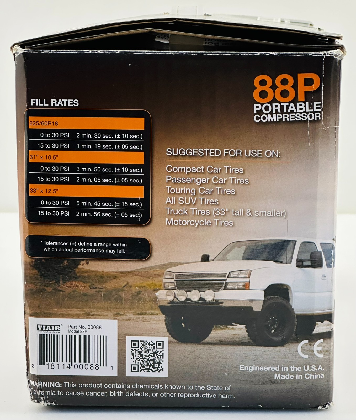 88P - 00088 Portable Compressor Kit with Alligator Clamps, Tire Inflator