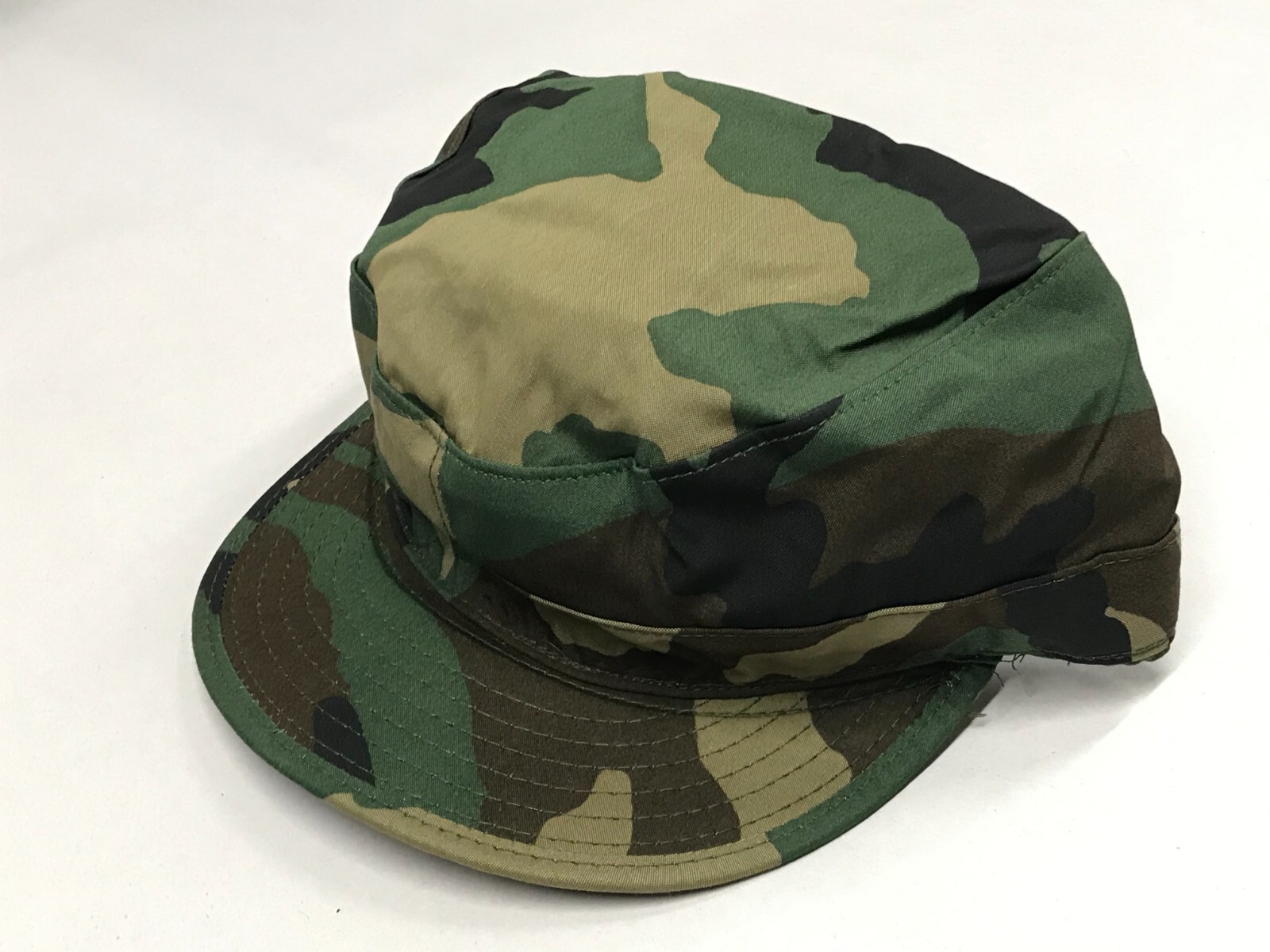 M81 Woodland Camouflage Patrol Cap with Ear Flap Fleece Lined 7 3/4