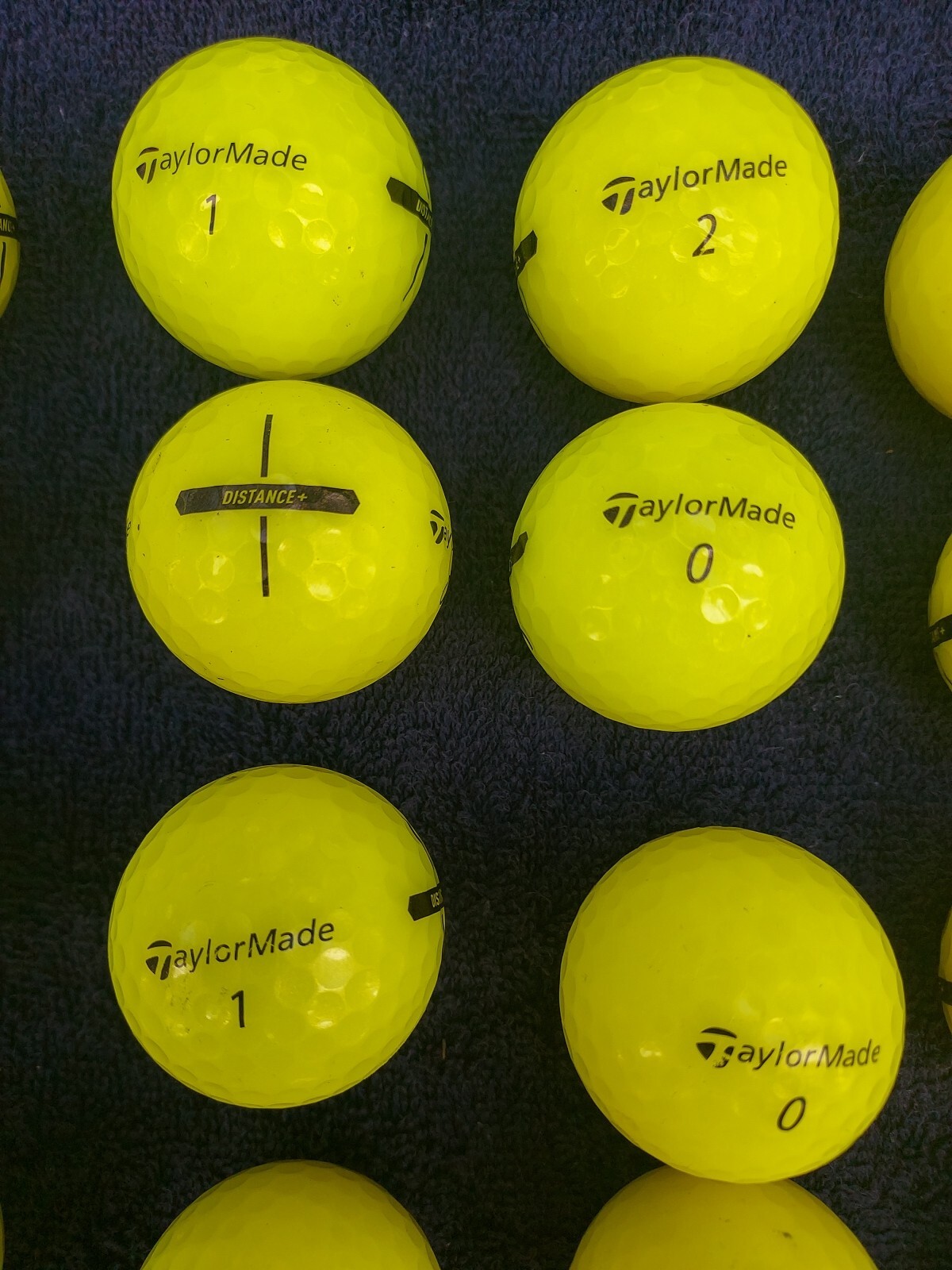 TaylorMade Distance+ YELLOW Golf Balls  mint Used golf balls 36CT FREE SHIPPING