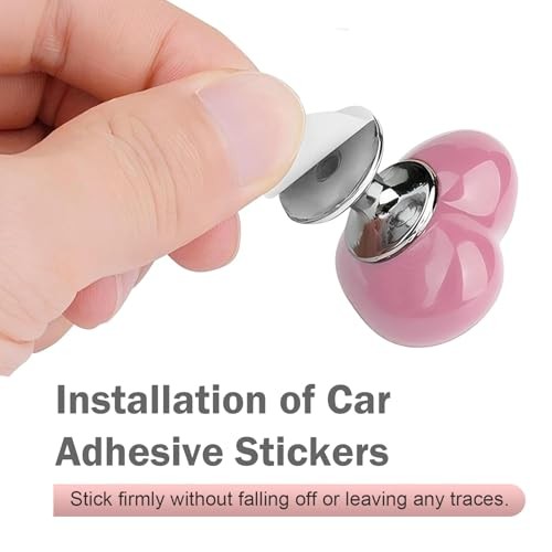 Push Start Button Cover, Engine Start/Stop Ceramic Heart Pink Ceramic Heart