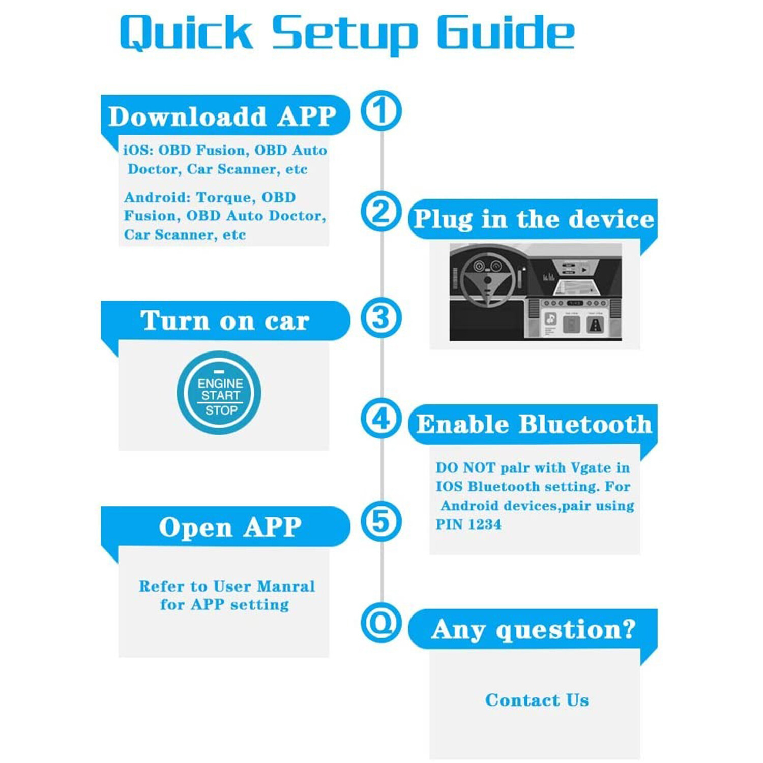 Vgate iCar3 Bluetooth3.0 OBD2 Scanner CodeReader Diagnostic Tool For Android IOS