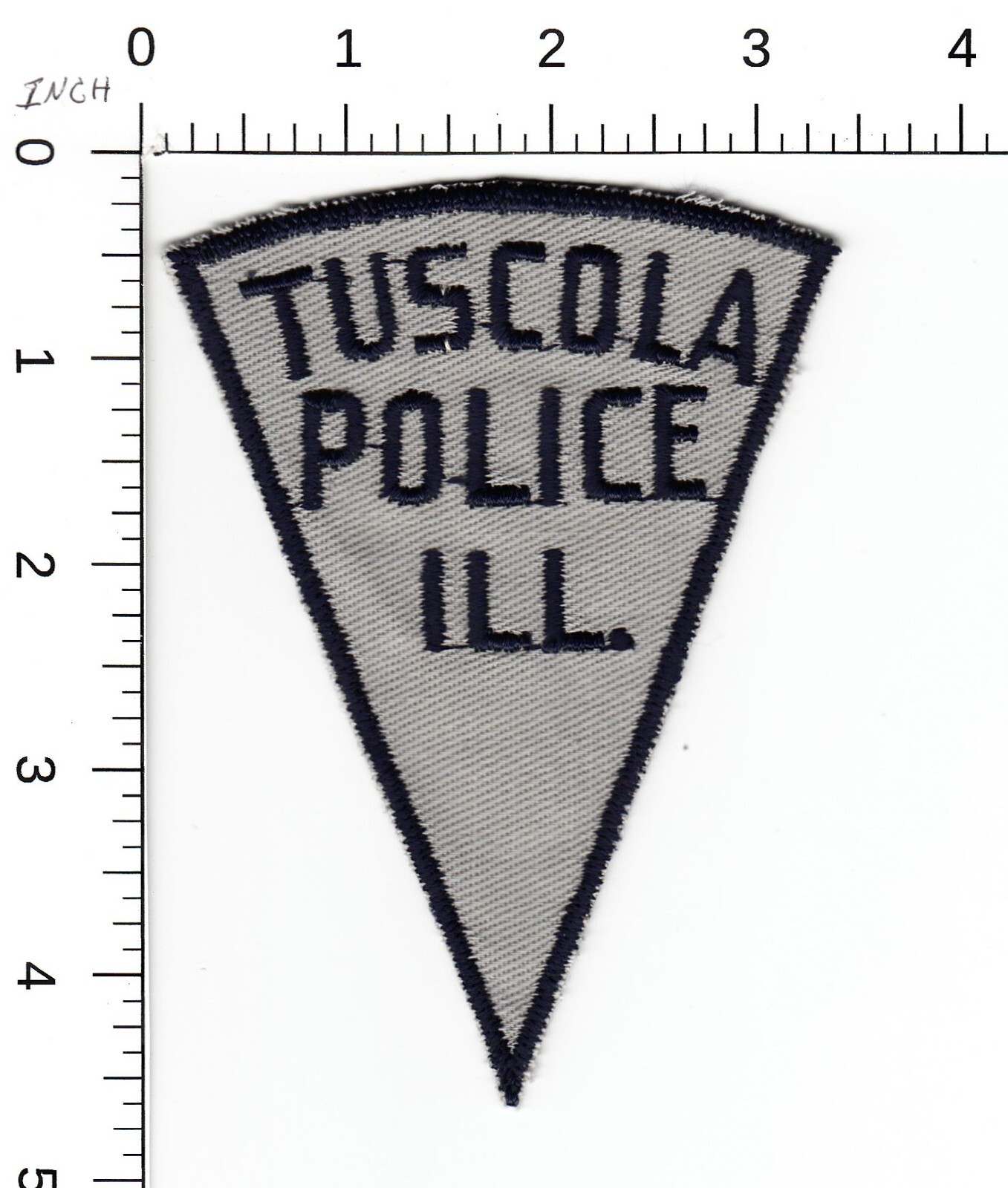 TUSCOLA VINTAGE ORIGINAL PIE SHAPE  CC BACKING ILLINOIS POLICE COLLECTIBLE PATCH