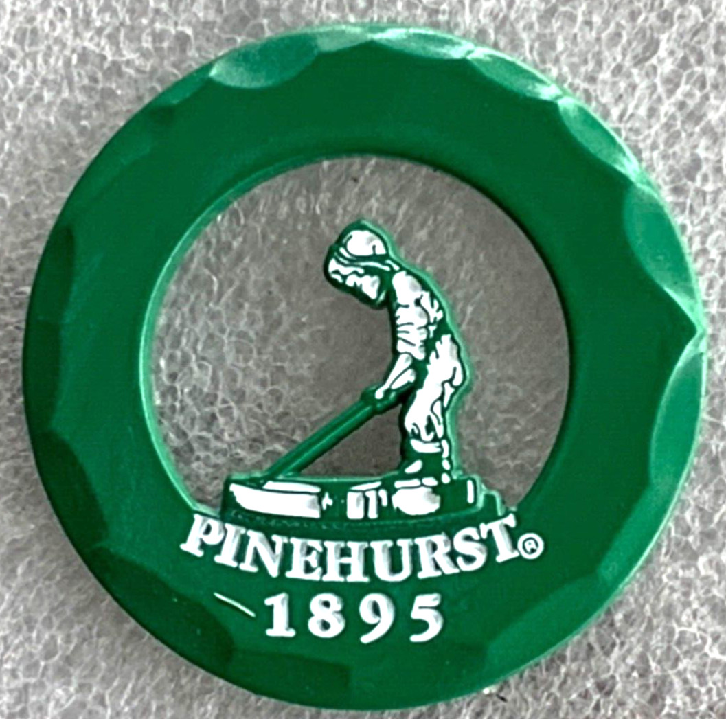 PINEHURST  GOLF  RESORT  PUTTER BOY  METAL CUT - OUT  GOLF  BALL MARKER   NEW