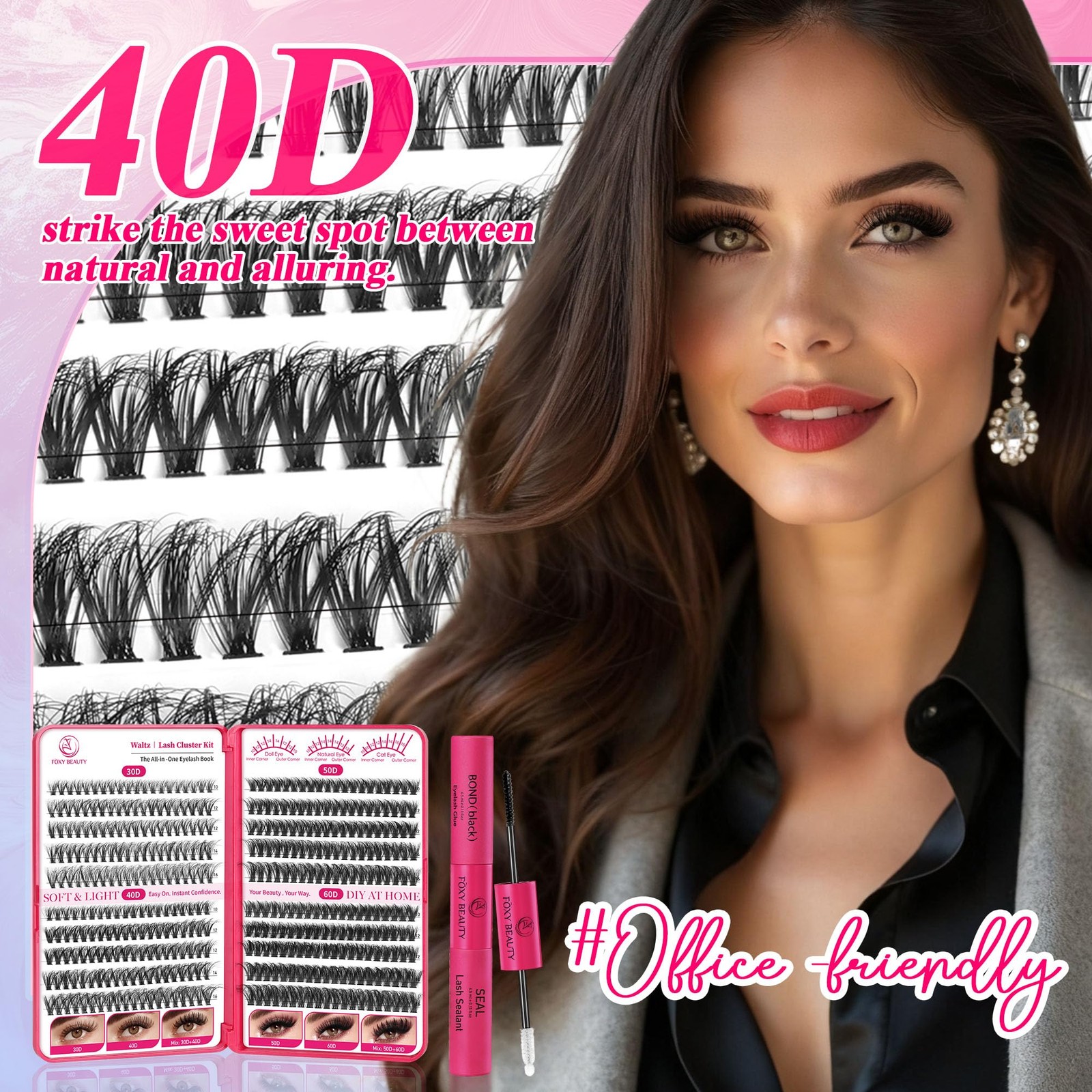 Waltz Lash Clusters Kit - Lash Clusters Lashes D Curl Eyelash Clusters Lash E...