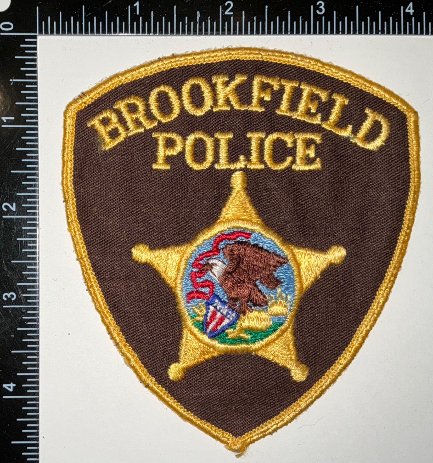 VINTAGE OBSOLETE Brookfield IL Illinois Police Patch