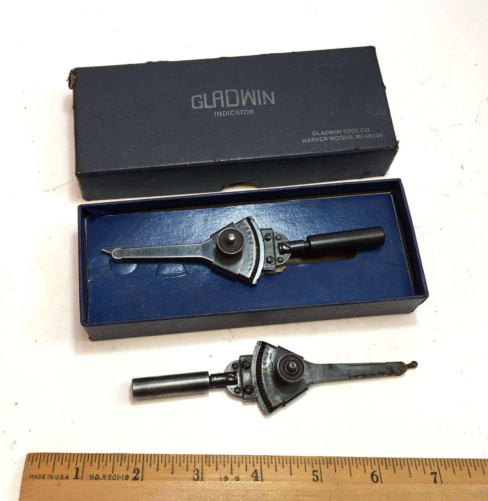 Vintage Gladwin Tool Co. .020 Test Indicators (2) pc. Lot - Made in USA