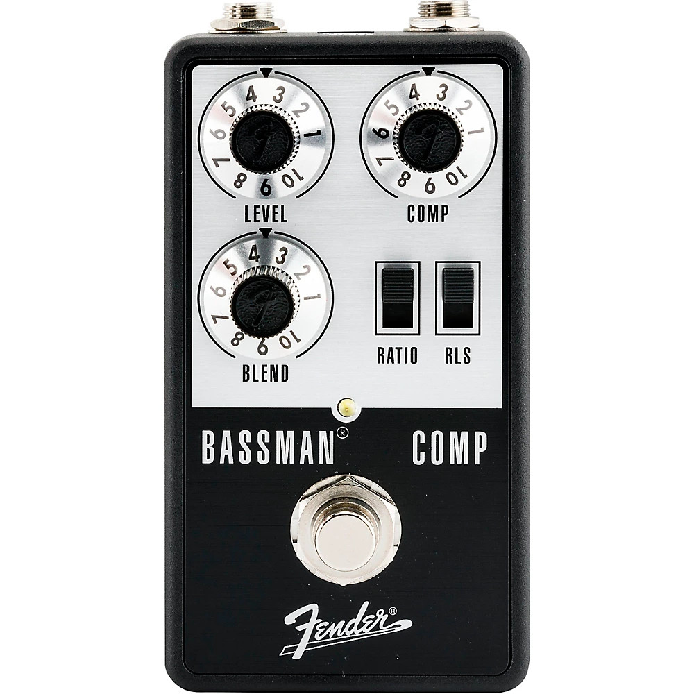 Fender Bassman Compressor Effects Pedal Aluminum Black