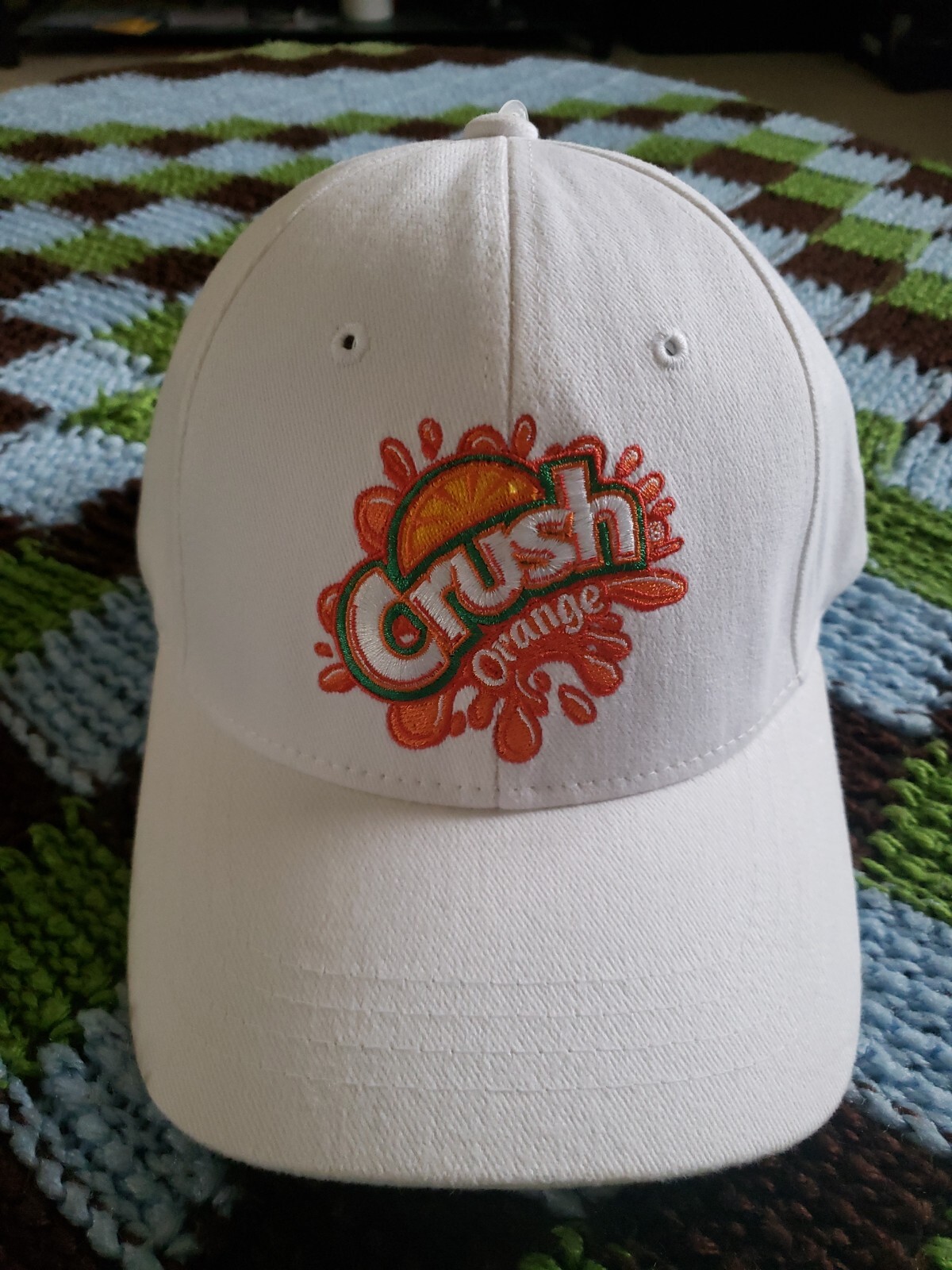 New White Orange Crush Soda baseball hat/cap with adjustable strap