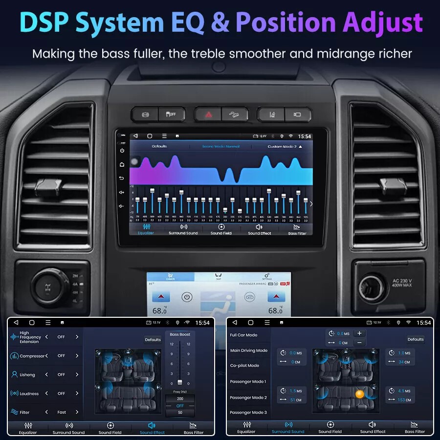 9'' Car Stereo Radio Auto Android Carplay Navi 4+64GB For Ford F150 2015-2021