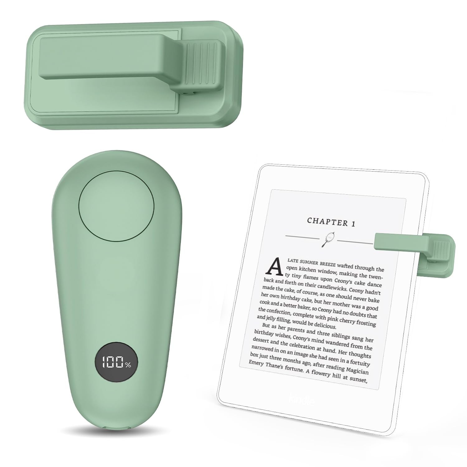 Kindle Scribe Page Turner Remote Control Green One Button Accessory