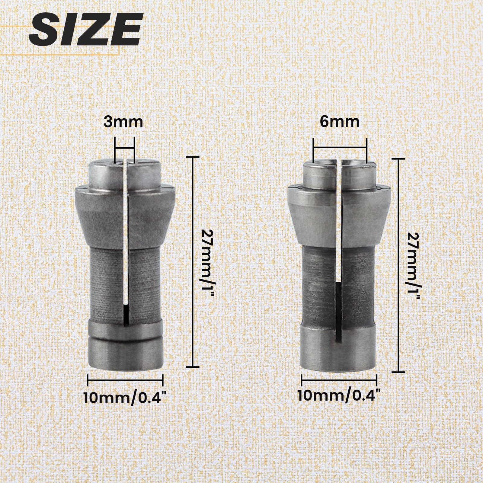 LEONTOOL 4 Pcs Die Grinder Collet Grinding Machine Clamping Adapter...