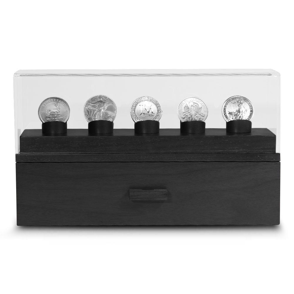 Black Coin Deck Display Case w/ Storage