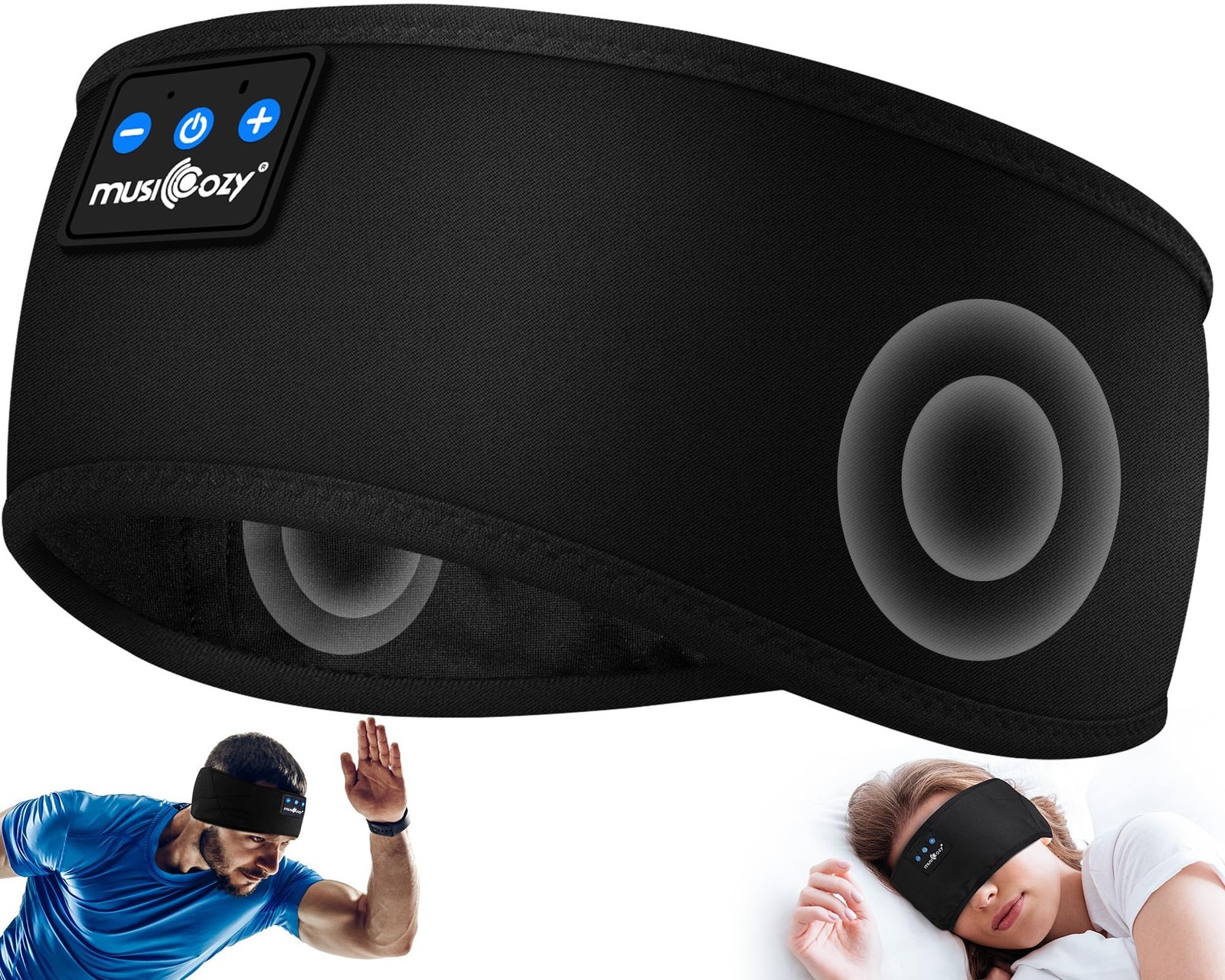MUSICOZY Sleep Headphones Bluetooth Headband Headphones for Side Sleepers | S...
