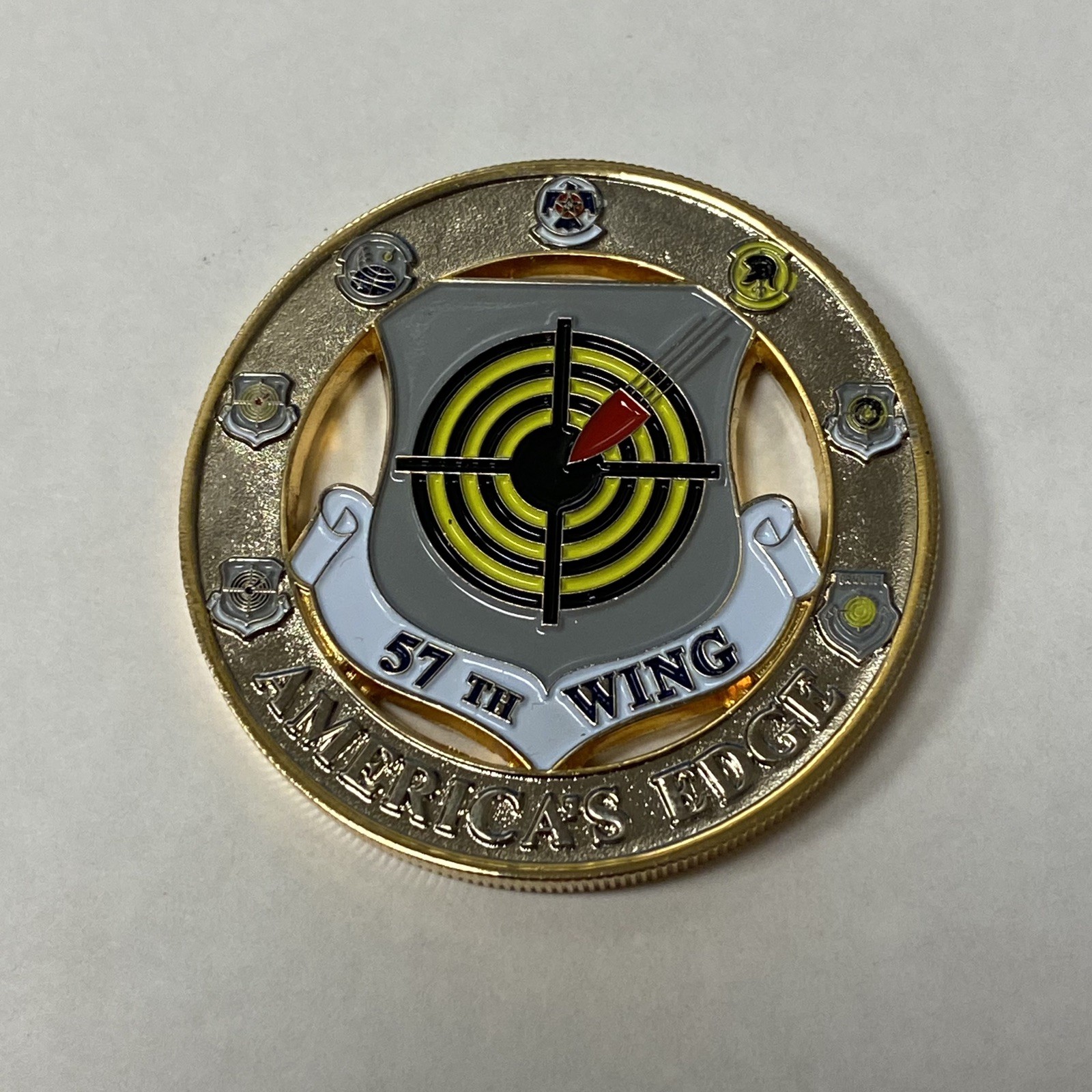 57th Wing USAF Weapons School Red Flag Thunderbird America’s Edge Challenge Coin